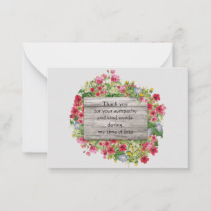 Roses Flower Thank You Card