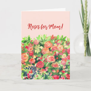 Roses for Mom, Flat Card