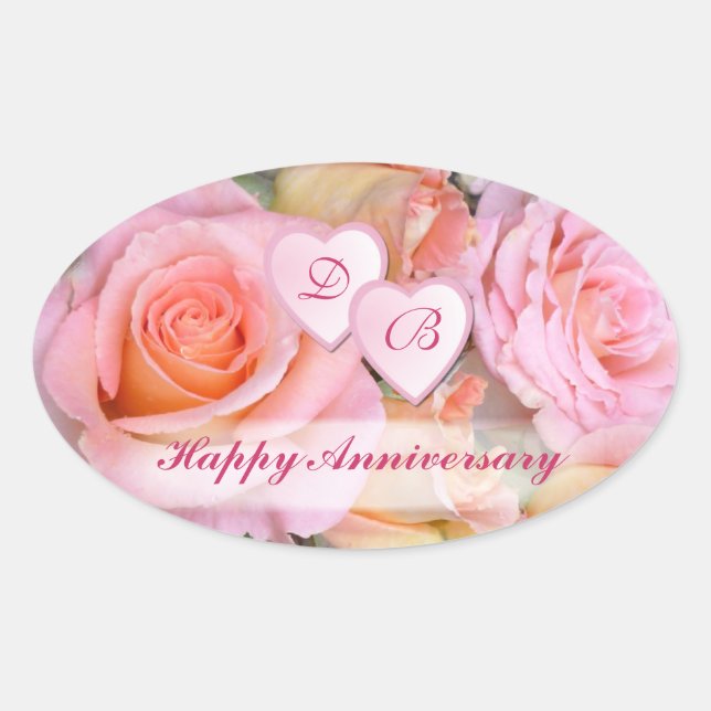 Roses for my Love  ~ Anniversary Stickers (Front)