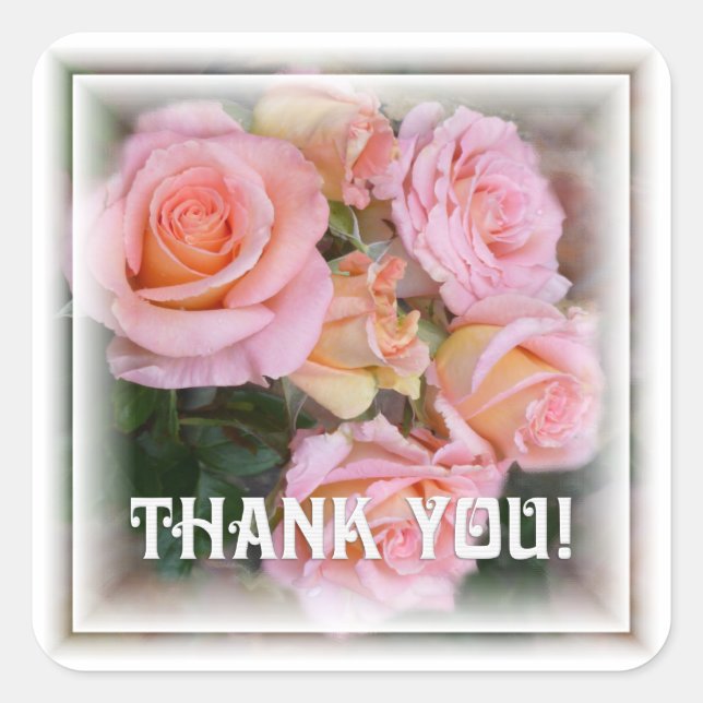Roses for my Love ~ "Thank you!"  Stickers (Front)