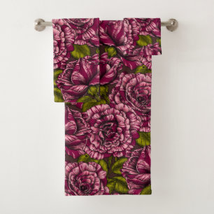 Roses for you bath towel set