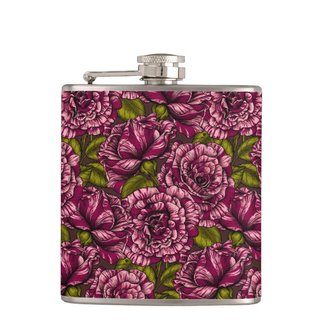 Roses for you hip flask (Front)