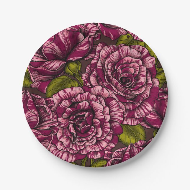 Roses for you paper plate (Front)