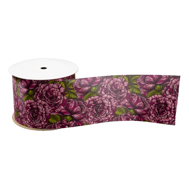 Roses for you satin ribbon (Spool)
