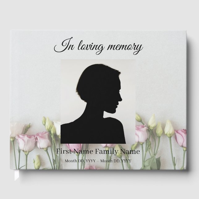 Roses funeral guest book (Front)