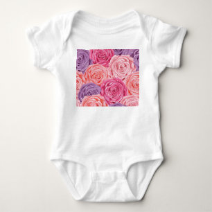 Roses Galore: Beautiful Seamless Pattern. Baby Bodysuit