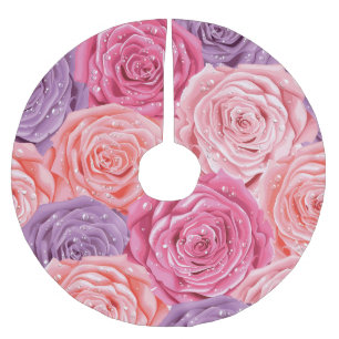 Roses Galore: Beautiful Seamless Pattern. Brushed Polyester Tree Skirt