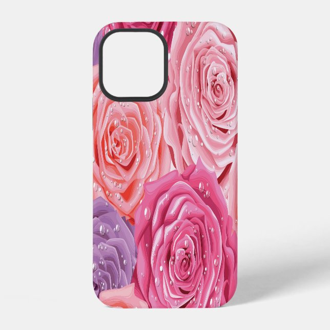 Roses Galore: Beautiful Seamless Pattern. iPhone Case (Back)