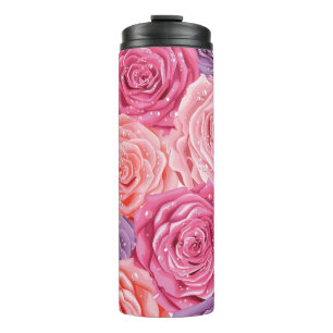 Roses Galore: Beautiful Seamless Pattern. Thermal Tumbler