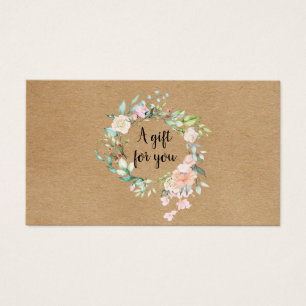 Roses Garland Rustic Kraft Gift Certificate