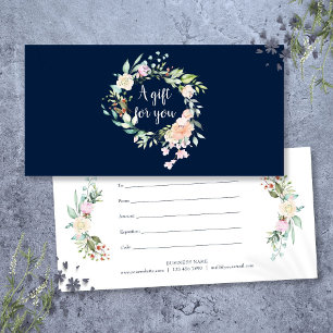 Roses Garland Watercolor Floral Gift Certificate