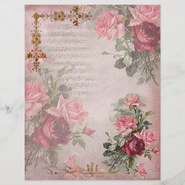 Roses Glory with Gold Embellishments (Front)