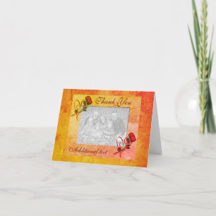 Roses Heart Personalized Photo Thank You Card