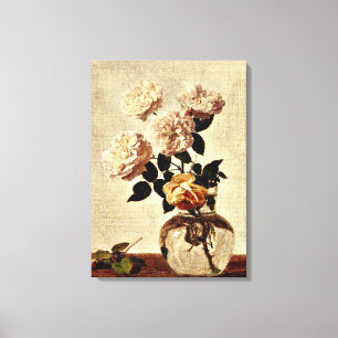 Roses, Henri Fantin-Latour artwork Canvas Print