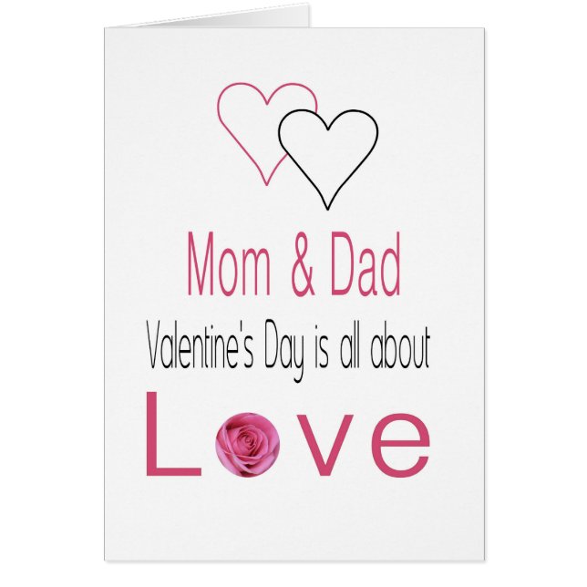 Roses Heureuses Saintes-Valentin Maman et Papa (Devant)