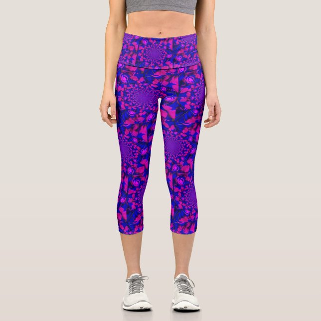 Roses High Waisted Capris (Front)