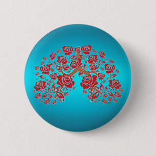 Roses & Hope 2 Inch Round Button