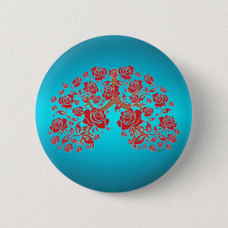 Roses & Hope 2 Inch Round Button