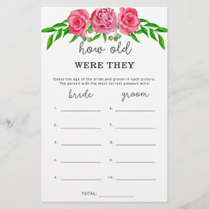 Roses How old were they bridal game
