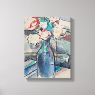 Roses in a Bottle by Paul Cezanne Canvas Print