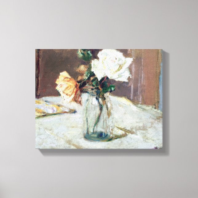Roses in a Glass Vase by Edouard Vuillard Canvas Print (Front)