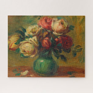 Roses in a Vase by Pierre-Auguste Renoir Jigsaw Puzzle