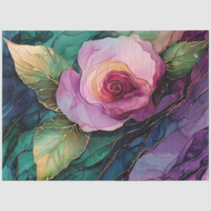 Roses in Alcohol Ink Series Design #19 Tissue Paper
