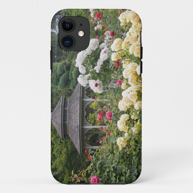 Roses in bloom and Gazebo Rose Garden at the Case-Mate iPhone Case (Back)