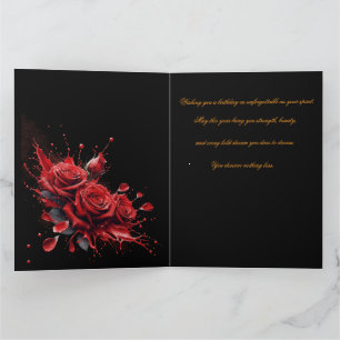 Roses in Bloom - Elegant Birthday Card