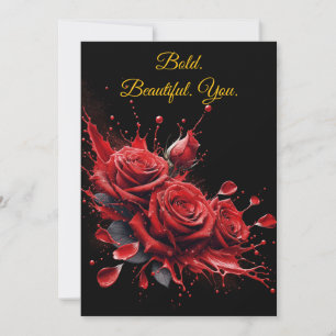 Roses in Bloom - Elegant Birthday Invitation