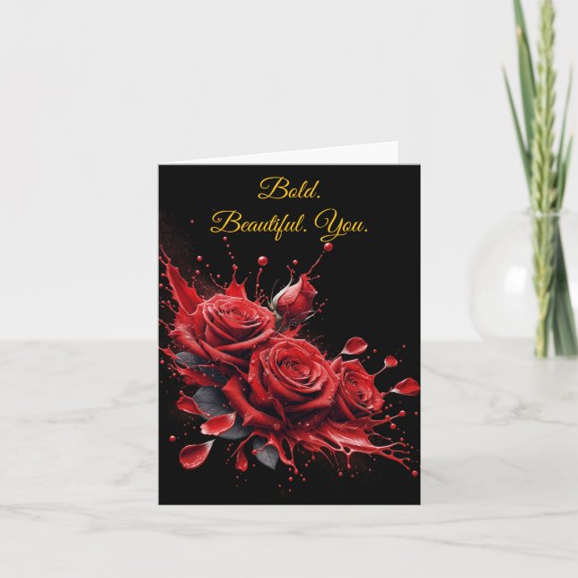 Roses in Bloom - Elegant Birthday Invitation (Front)