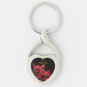 Roses in Bloom - Elegant Birthday Keychain