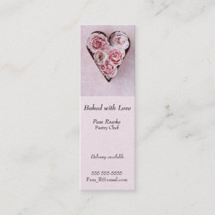 Roses in cookie cutter bakery mini business card
