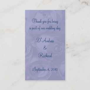 "Roses in Dusty Blue" - 'Bookmarks' Business Card