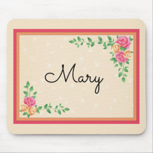 Roses in Frame Name Country Mousepad