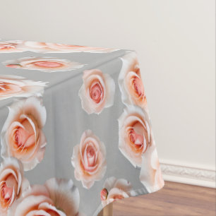 Roses In Shades Of Peach And Coral  Tablecloth
