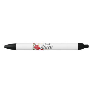 Roses in the Desert Black Ink Pen