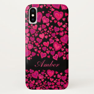 Roses indien de motif de coeurs et coque iphone