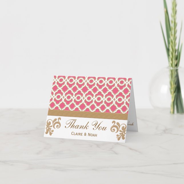 Roses indien et carte de mariage marocaine de (Devant)