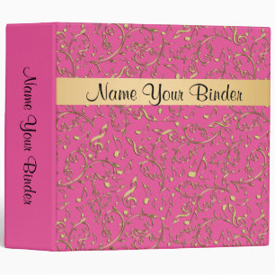 Roses indien et classeur de notes de musique d'or