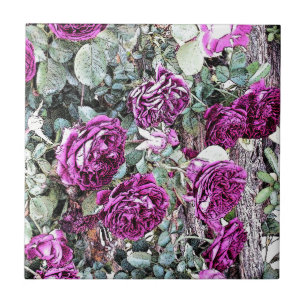 Roses Ink Outline Tile