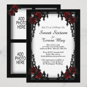 Roses Iron Gate Goth Add Four Images Sea White Invitation