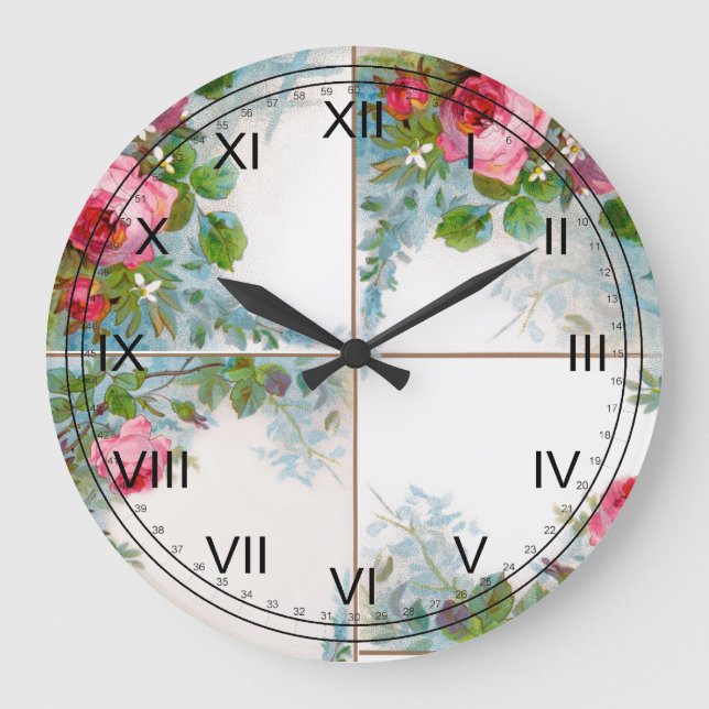 ROSES & JASMINES MONOGRAM LARGE CLOCK (Front)