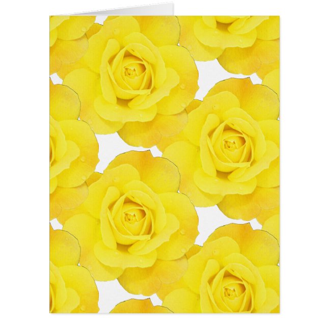 Roses Jaunes Fleurs Florales Or Blanc Motifs (Devant)