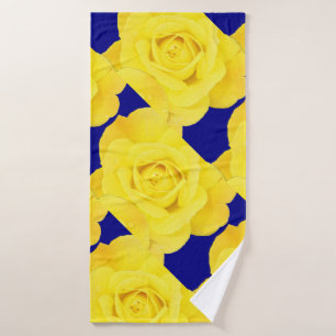 Roses Jaunes Fleurs Or Flore Modèle Marine Bleu