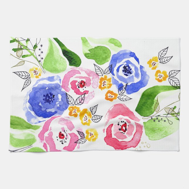 roses kitchen towel (Horizontal)