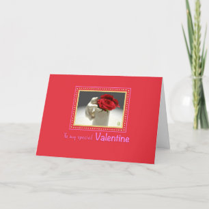 Roses Kitty & Tea sur la carte Valentine Rouge