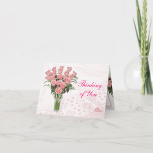 Roses & Lace- customize for any occasion Thank You Card