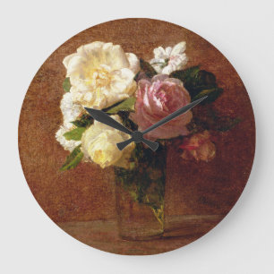 Roses Large Clock