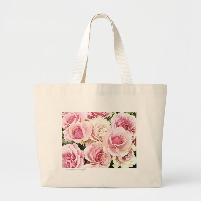 Roses Large Tote Bag (Front)